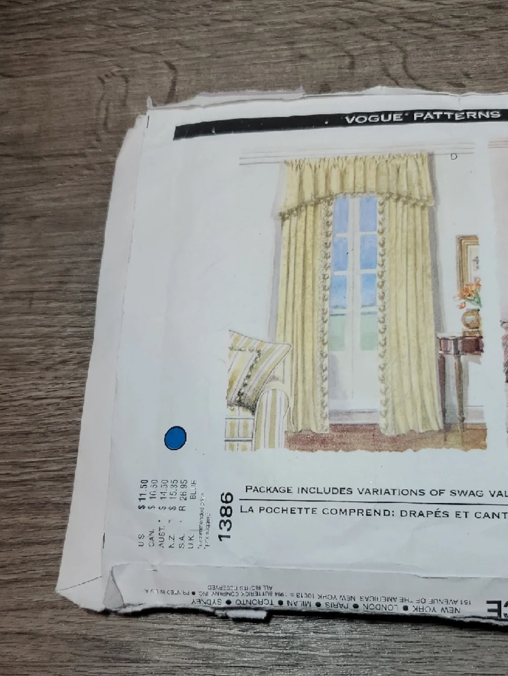 ⚜️VOGUE Floral Curtain & Valance Pattern